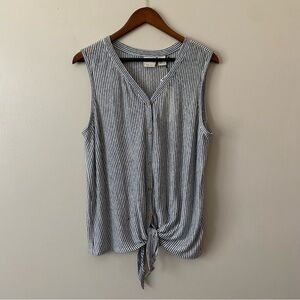 Rachel Zoe Black and White Striped Tank Top